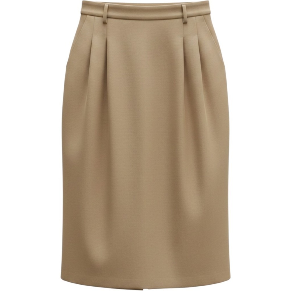 Classic of Boston Pencil Skirt Women 27 Waist Tan Excellent Pleated High Waist